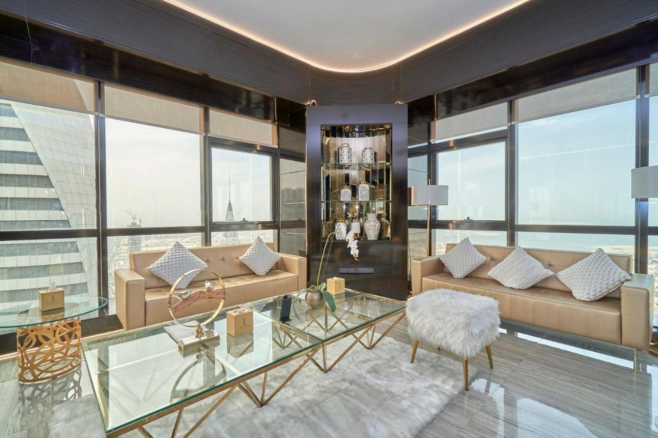 Penthouse-Suite mit 5 Schlafzimmern sowie Blick auf das Meer und den Burj Khalifa – Rundumblick, oberste Etage (72. Etage)