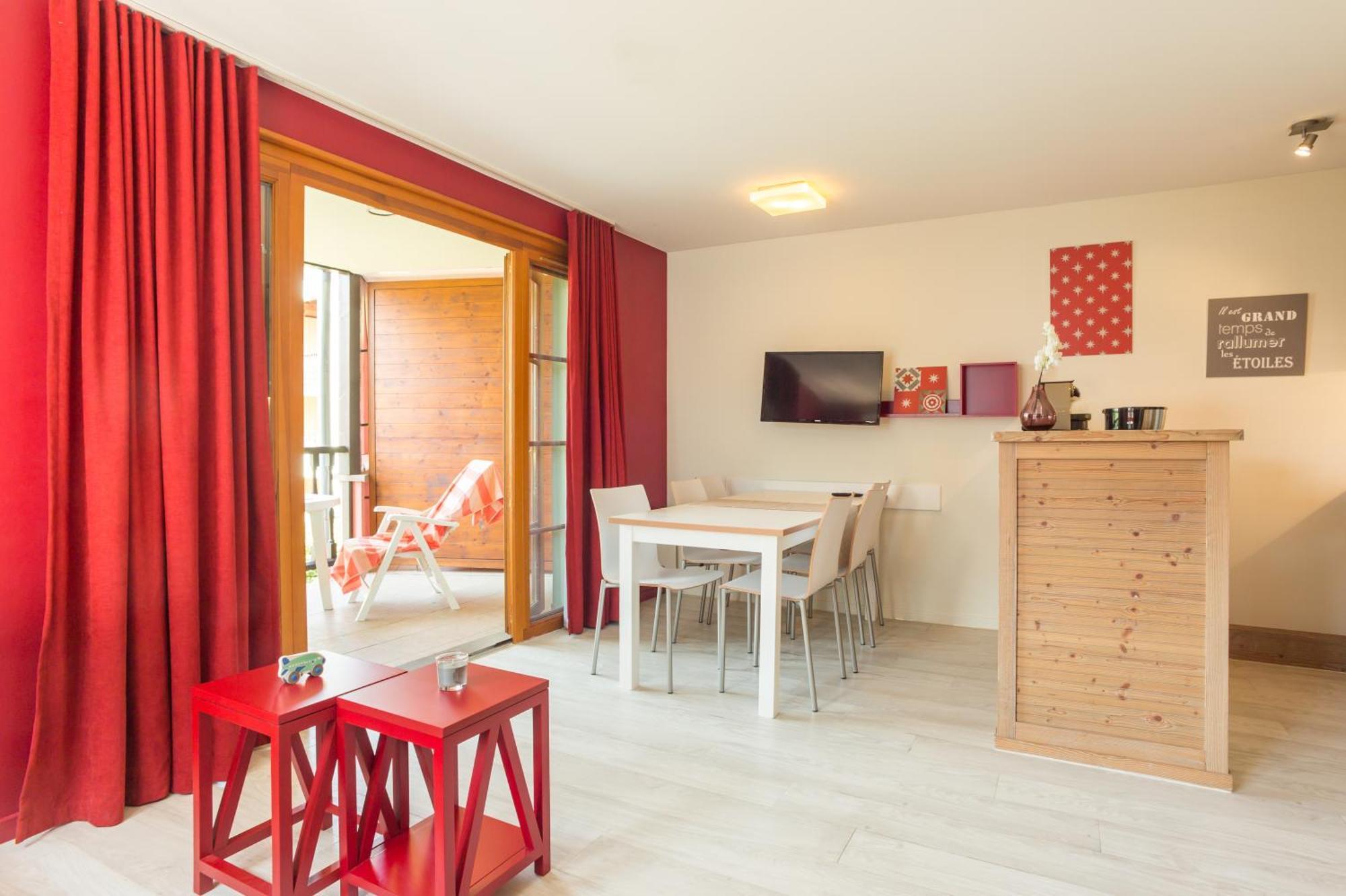 Ferienwohnung mit 1 Schlafzimmer, Schlafnische und Gartenblick (6 Personen)